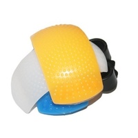 Warming and Cooling Screens for SLR Pop-Up Flash Diffuser - White, Yellow, and Blue
