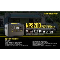 Nitecore Portable Power Station NPS200 Inverter