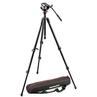 Lightweight tripod with fluid video head and aluminium legs  MVH500AH,755XBK