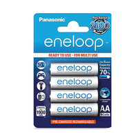 PANASONIC ENELOOP AA RECHARGABLE BATTERIES 2000MAH WHITE PACK 4PCS