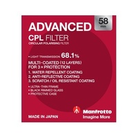manfrotto advanced CPL 58mm filter
