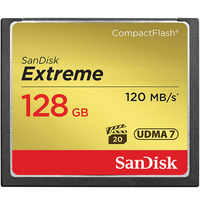 SanDisk 128GB Extreme CF CompactFlash Memory Card - 800X 120MB/s