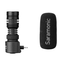 Saramonic smart mic+ directional condenser mic with 3.5mm plug TRRS connector