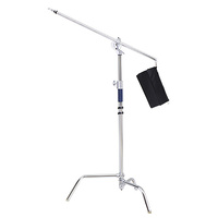 JINBEI 2-IN-1 3 Metre HYBRID STEEL C STAND WITH BOOM ARM MAX LOAD 20KG