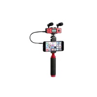 Saramonic SmartMixer - Audio Mixer/Adapter Kit for iOS/Android with Mics, Device Holder, and Grip