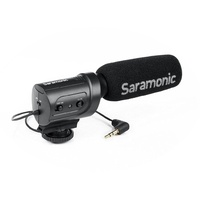 Saramonic SR-M3 Mini Directional Condenser Microphone with Integrated Shockmount
