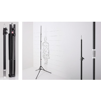 Muraro 220cm Compact Light Stand  with Boom Arm Feature MU01HCA (Made in Italy)