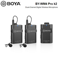 BOYA BY-WM4 Pro-K2 Digital Lavalier Microphone With 2 Transmitter (2.4 GHZ ,UP TO 60M)
