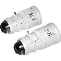 DZOFilm Pictor 20-55mm and 50-125mm T2.8 Super35 Zoom Lens Bundle - White