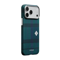 Pitaka Aramid Flora in Grid Edge Case for iPhone 17 Pro Max (Forest Dawn)
