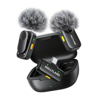 Hollyland Lark A2 Duo (Space Gray, with USB-C RX + Charging Case) Wireless Microphone