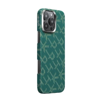 PITAKA Aramid Fibre Ultra-Slim Cas for iPhone 16 Pro Max Monogram-Gold/Green