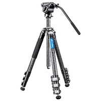 Leofoto Manba Series LV-284C+BV5 Carbon Fiber Video Tripod Kit with Flip Lock