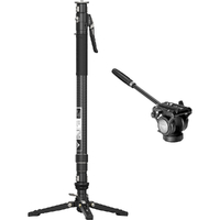 YC Onion Pineta Pro Carbon Fiber Monopod with Pedal Base and FH60S Fluid Head