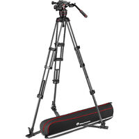 Manfrotto Nitrotech 608 video head with Carbon Fibre twin leg tripod kit