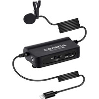 Comica Omnidirectional Lavalier Microphone with Gain and Monitoring for iOS Devices (Lightning)
