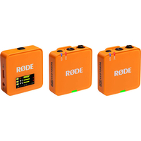 RODE Wireless GO (Gen 3) 2-Person Compact Digital Wireless Microphone System/Recorder (2.4 GHz, Orange)