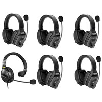 Saramonic WiTalk-WT6D 6-Person Full-Duplex Wireless Intercom System with Dual-Ear Remote Headsets