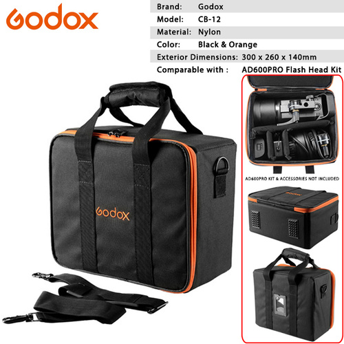 GODOX CB-12 PORTABLE FLASH HARD CASE BAG FOR AD600PRO FLASH HEAD KIT