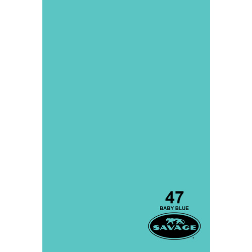 SAVAGE #47 Baby Blue 2.72x11m WIDETONE Seamless Photography Background Paper