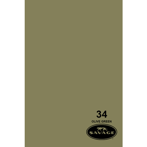 SAVAGE #34 Olive Green 2.72x11m WIDETONE Seamless Photography Background Paper