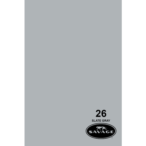 SAVAGE #26 Slate Gray 2.72x11m WIDETONE Seamless Photography Background Paper