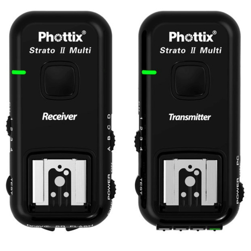 Phottix Stratoâ¢ II Multi 5-in-1 Wireless Flash TRANSMITTER AND RECEIVER SET(camera model:None)