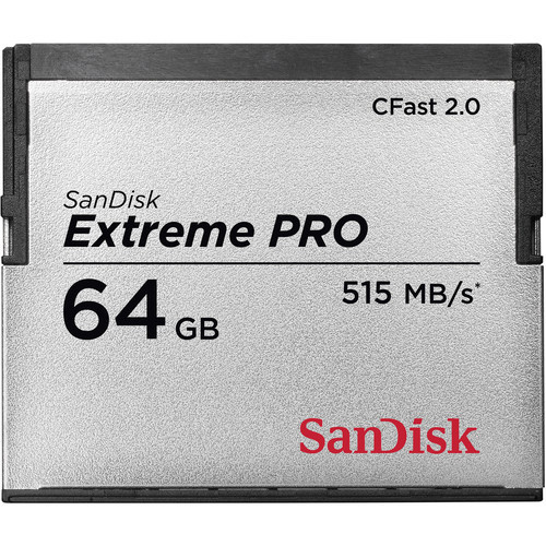 SanDisk 64GB Extreme PRO CFast 2.0 Memory Card 515 MB/S