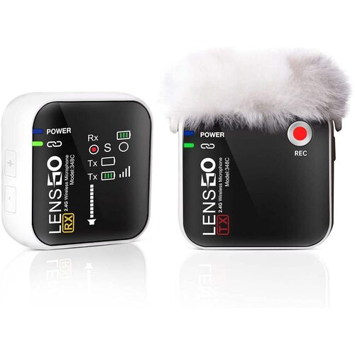 LENSGO 348C 2.4G Wireless Lavalier Microphone System
