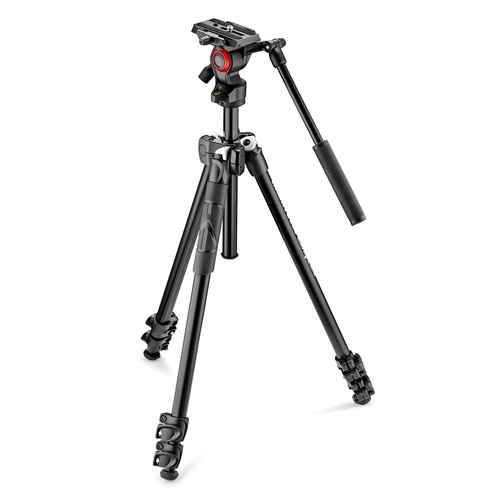 Manfrotto 290 light aluminium tripod with befree live fluid video head MK290LTA3-V