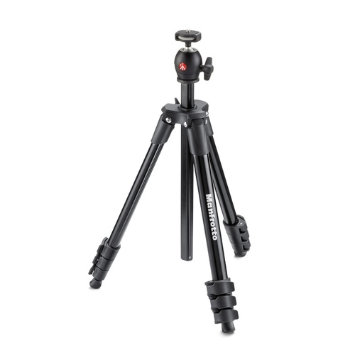 Manfrotto Compact Light aluminium tripod with ball head   MKCOMPACTLT-BK