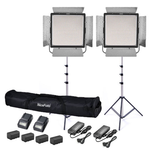 YONGNUO VIDEO LED Light Kit 2 x YN-900 II  (3200-5500K) (Battery Options:F-770 (5200mAh) + Charger)
