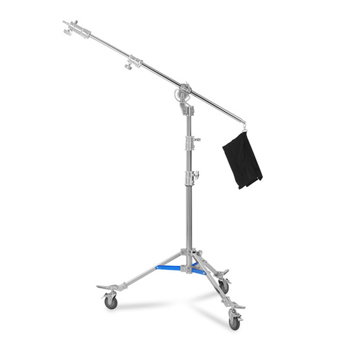 JINBEI 2-IN-1 4 Metre STEEL LIGHT STAND WITH BOOM ARM & WHEELS  M-6 MAX LOAD 20KG 