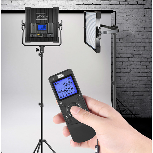 PIXEL VIDEO LED LIGHT P45C 160W BI-COLOR(3000-8000K) 2 Head Kit(F970 Battery Option:NP-F970 Battery (7200mAh) With Charger)