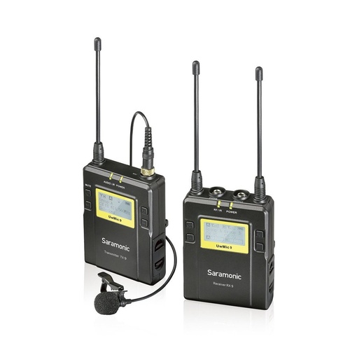 Saramonic UWMIC9 96-Ch Digital UHF Wireless Lavalier Microphone System (RX9+TX9)