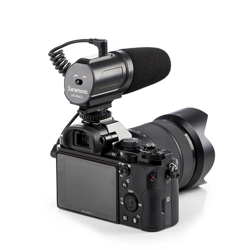 Saramonic SR-PMIC3 3-Capsule Recording Microphone with Integrated Shockmount for DSLR Cameras/Camcorders 