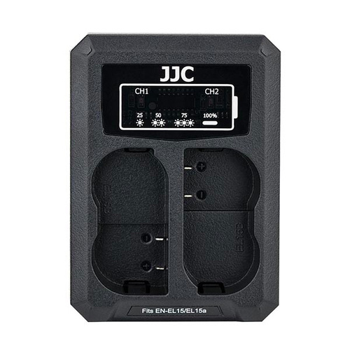JJC DCH-ENEL15 DUAL USB BATTERY CHARGER FOR NIKON EN-EL15 , EN-EL15A , EN-EL15B