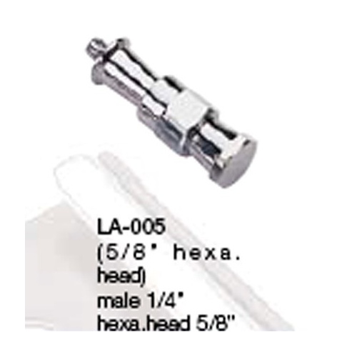 PES SPIGOT 1/4" MALE - 5/8" HEX.HEAD