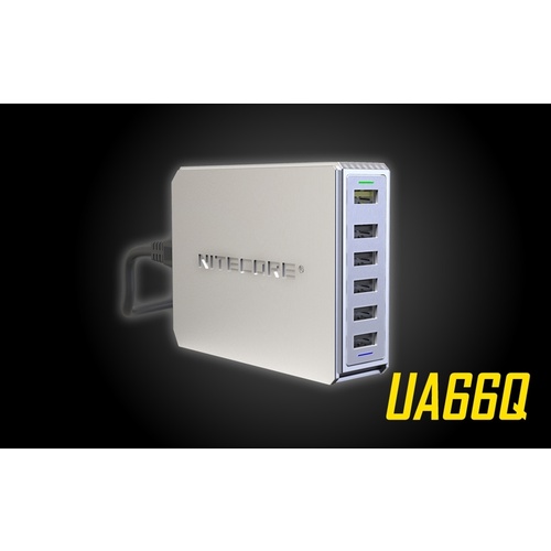 NITECORE UA66Q  High Performance USB Hub with Power Plug