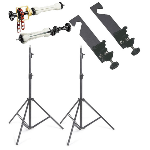PES Photography Backdrop Support Rolling Kit for Paper/Vinyl