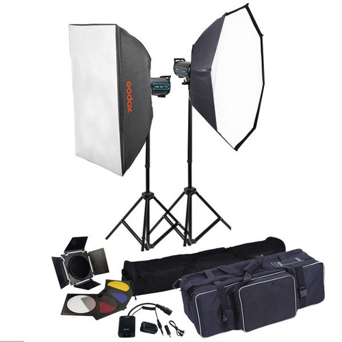 GODOX QS800II X2 STUDIO FLASH LIGHTING KIT(camera model:None)