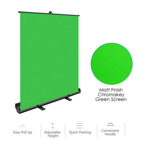 MC FOTO Portable Pull Up Chromakey Green Backdrop 150 x 200cm