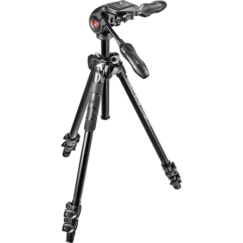 Manfrotto 290 Light Alu 3-Section Tripod Kit with MH293D3 3-Way Head MK290LTA3-3W