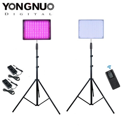 YONGNUO YN-600 RGB LED LIGHT 2 HEAD KIT (Battery Options:F-770 (5200mAh) + Charger)