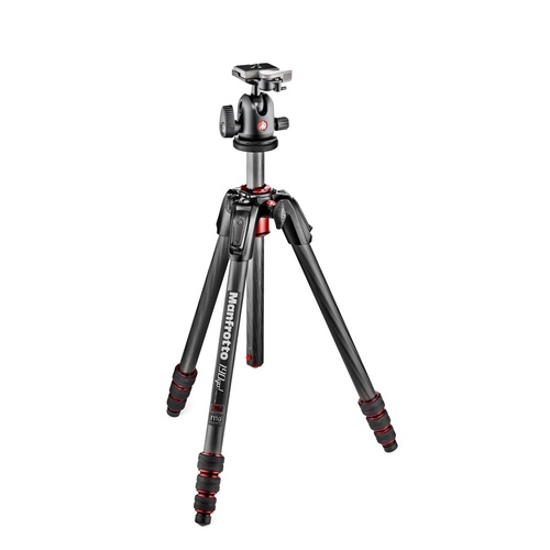 Manfrotto MK190GOC4TB-BH 190 Go! Carbon Fiber 4-Section Tripod with Head