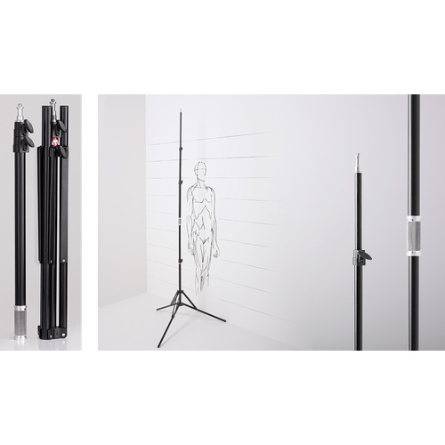 Muraro 220cm Compact Light Stand  with Boom Arm Feature MU01HCA (Made in Italy)