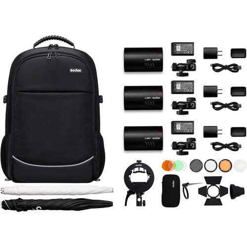 Godox AD100Pro + AD300Pro Portable Lighting Kit [Upgrade to X Series Trigger: No XPro Triger is needed]