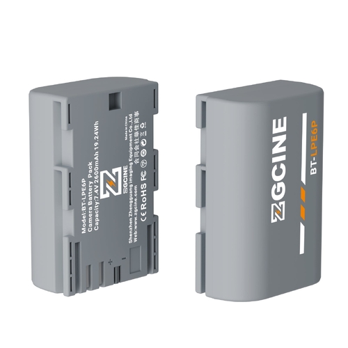 ZGCINE BT-LPE6P Camera Battery for Canon EOS R5 Mark II,R6 Mark II Camera (2600mAh Grey)