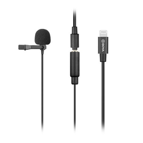 BOYA BY-M2 Clip-on Lavalier Microphone for Apple (IOS) Devices