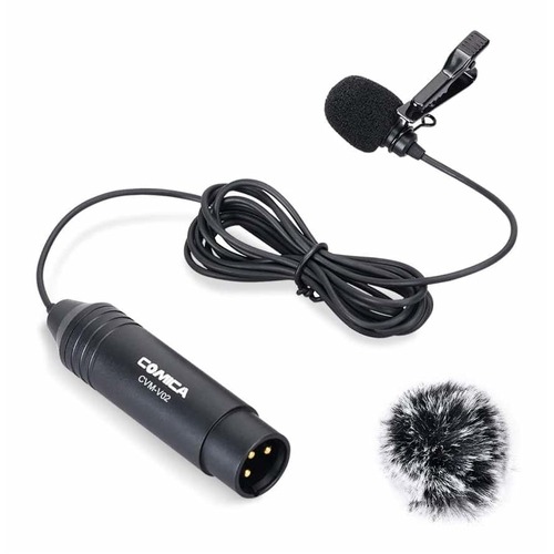 COMICA XLR Lapel Microphone with 4.5m Cable for Camcorder